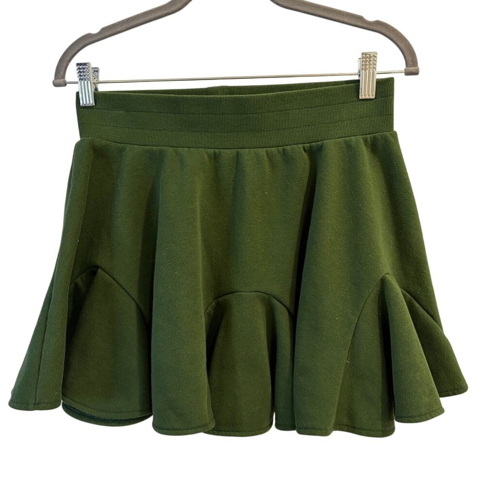 Out of Under Urban Outfitters Medium Green Twirl Skater Mini Skirt